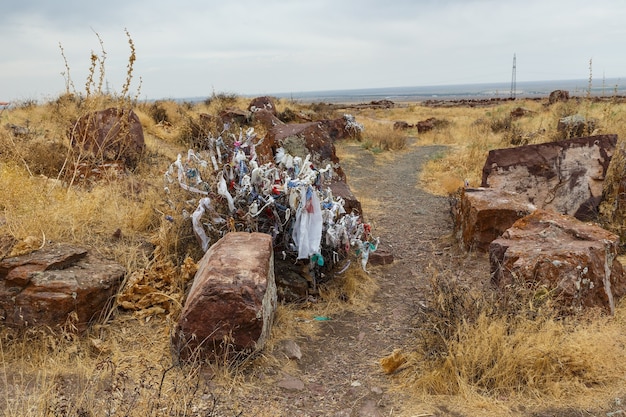 A photo depicting a landfill overflowing with discarded clothing, capturing the excessive waste generated by the fast fashion industry. This image highlights the environmental consequences of unsustainable consumption habits.
