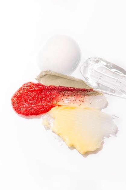 A well-lit close-up of skincare products containing ingredients like salicylic acid, retinol, and niacinamide, emphasizing their textures and formulations.