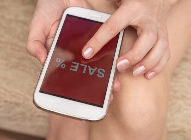 A close-up shot of a smartphone displaying the Shein app interface, highlighting a sale banner with discounted prices and promotional offers.