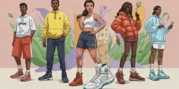 Diverse individuals wearing the top 5 dominant footwear styles predicted for 2025, showcasing fashion trends.