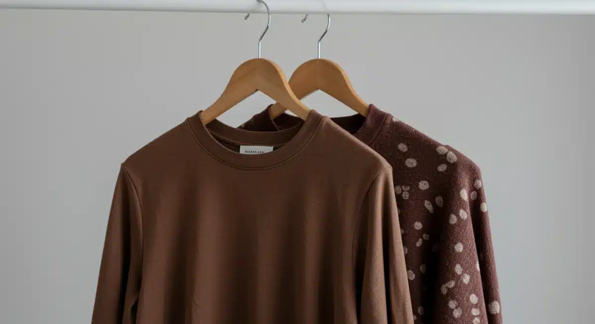 Sustainable fabrics and neutral palette of a unisex clothing line.