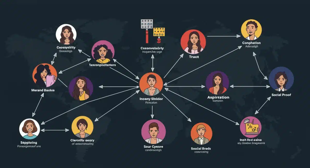 Infographic showing celebrity fashion partnership influence on consumer decisions