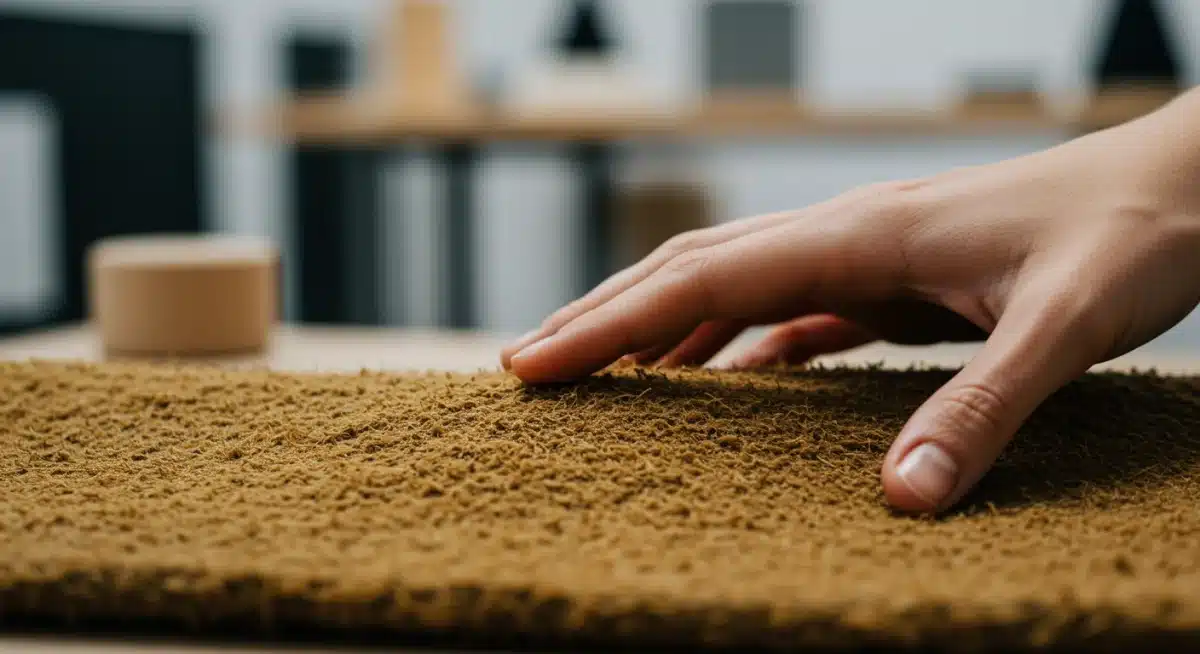 Mycelium fabric texture, a sustainable leather alternative