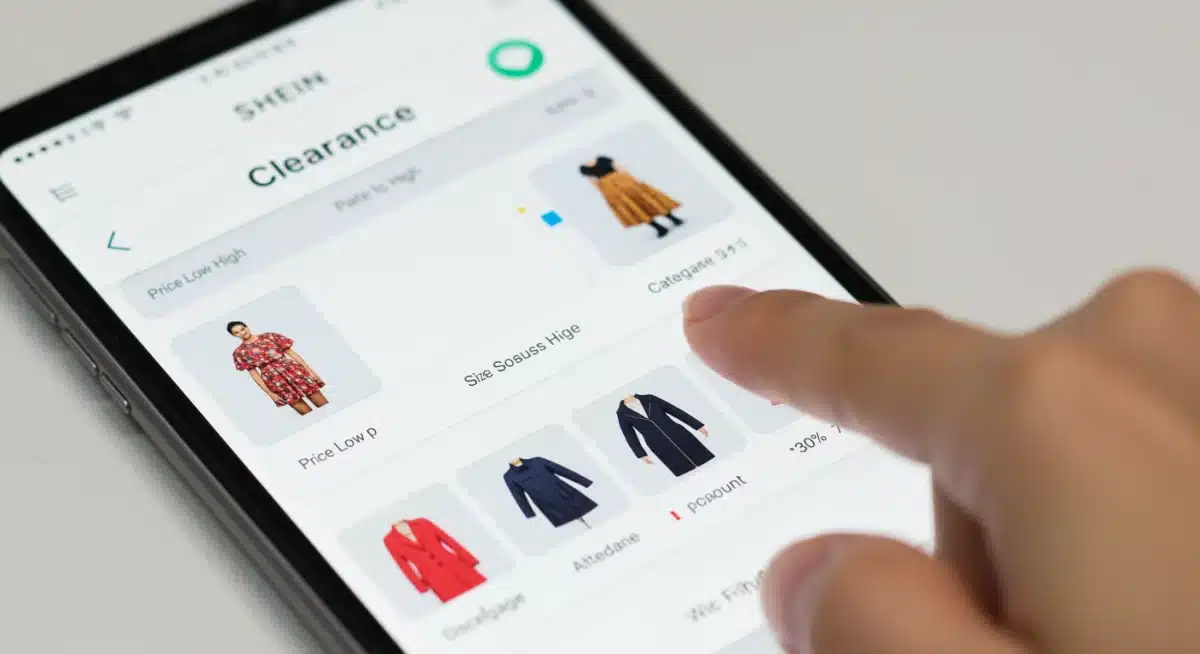 Navigating Shein app filters to find clearance items effectively.