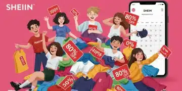 Shoppers excitedly discovering discounted fashion in Shein's 2026 clearance sale.