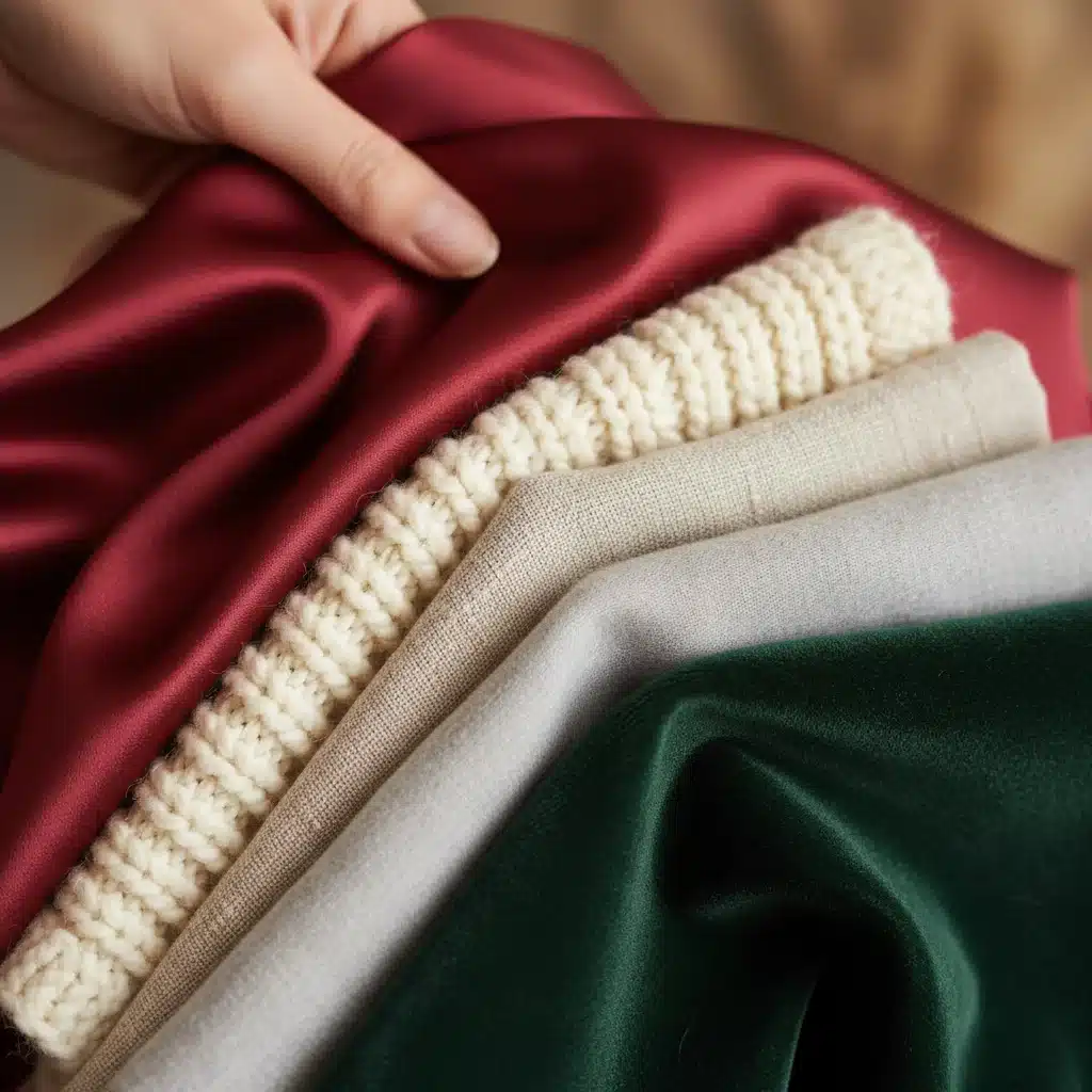 Textural fabric swatches for layering fashion