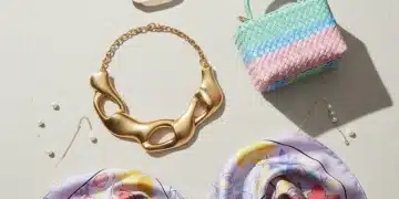 Curated collection of Spring 2026 accessory trends by celebrity stylists, featuring bold jewelry, eco-friendly bags, and chic eyewear.